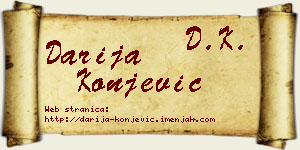 Darija Konjević vizit kartica